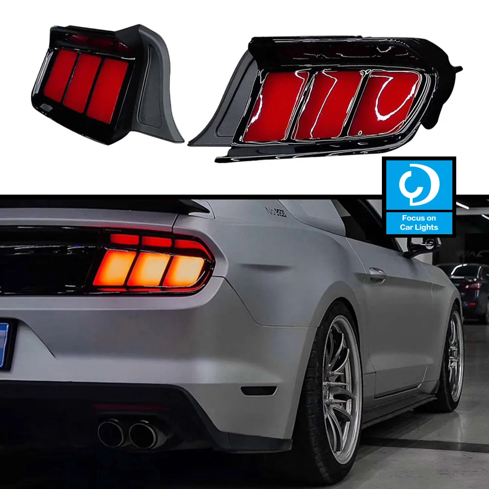 

Taillights Styling For Ford Mustang 2015-2020 Tail Light LED DRL Running Signal Brake Reversing Parking Lighthouse Facelift