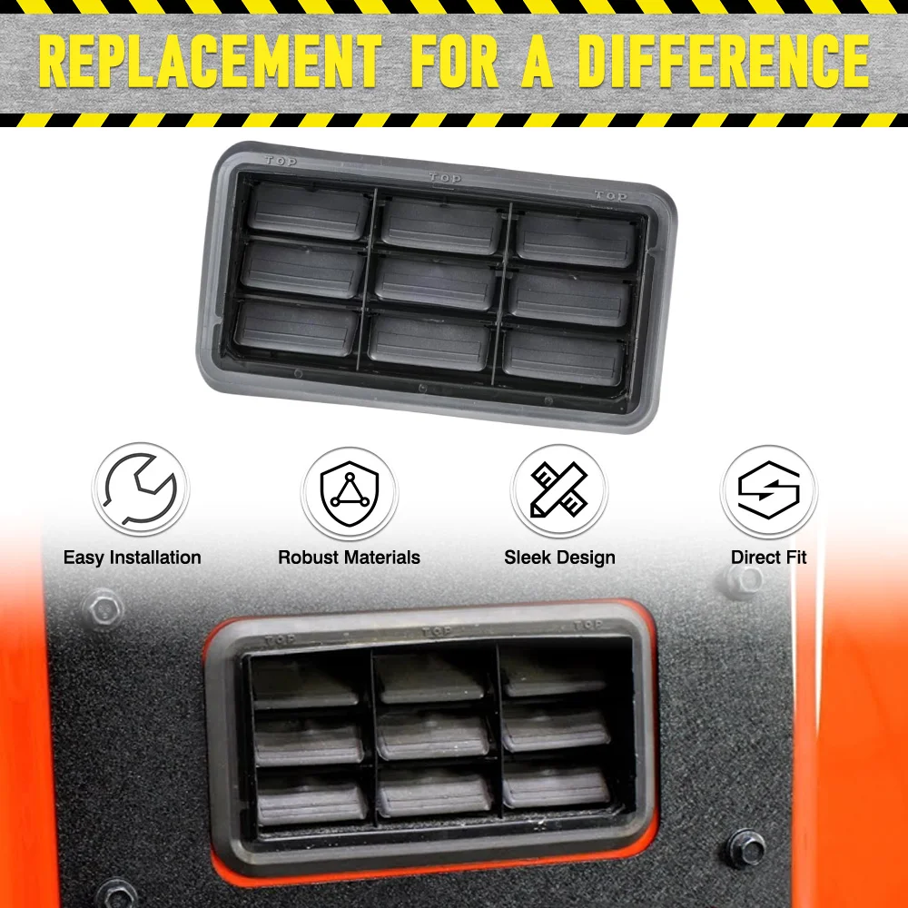 

ABS Rear Tailgate Vent Air Outlet Net for Jeep Wrangler JK 2010-2018 5058636AD 05058636AB Back Panel Air Vent Grille