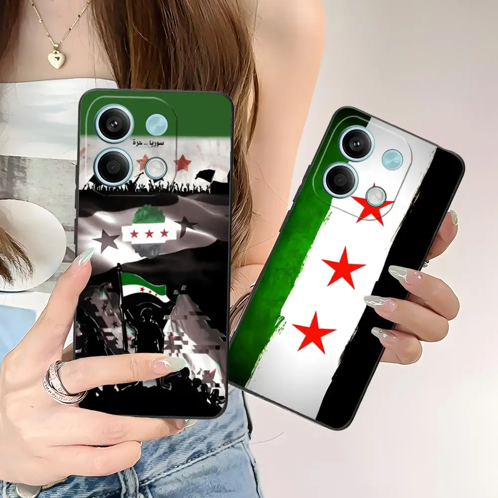 Casing Ponsel Bendera Suriah untuk POCO M7 M6 M5 M4 M3 X7 X6 X5 X4 X3 Pro GT 5G, Cetak Warna, Pelindung Smartphone, Casing Cantik