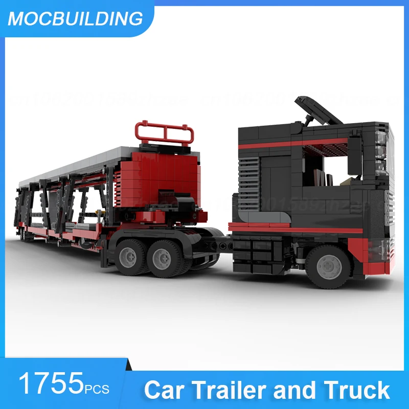 MOC Building Blocks Car Trailer and Truck Model Transportation DIY Assemble Bricks DIY Assemble Bricks Xmas Toys Gifts 1755PCS