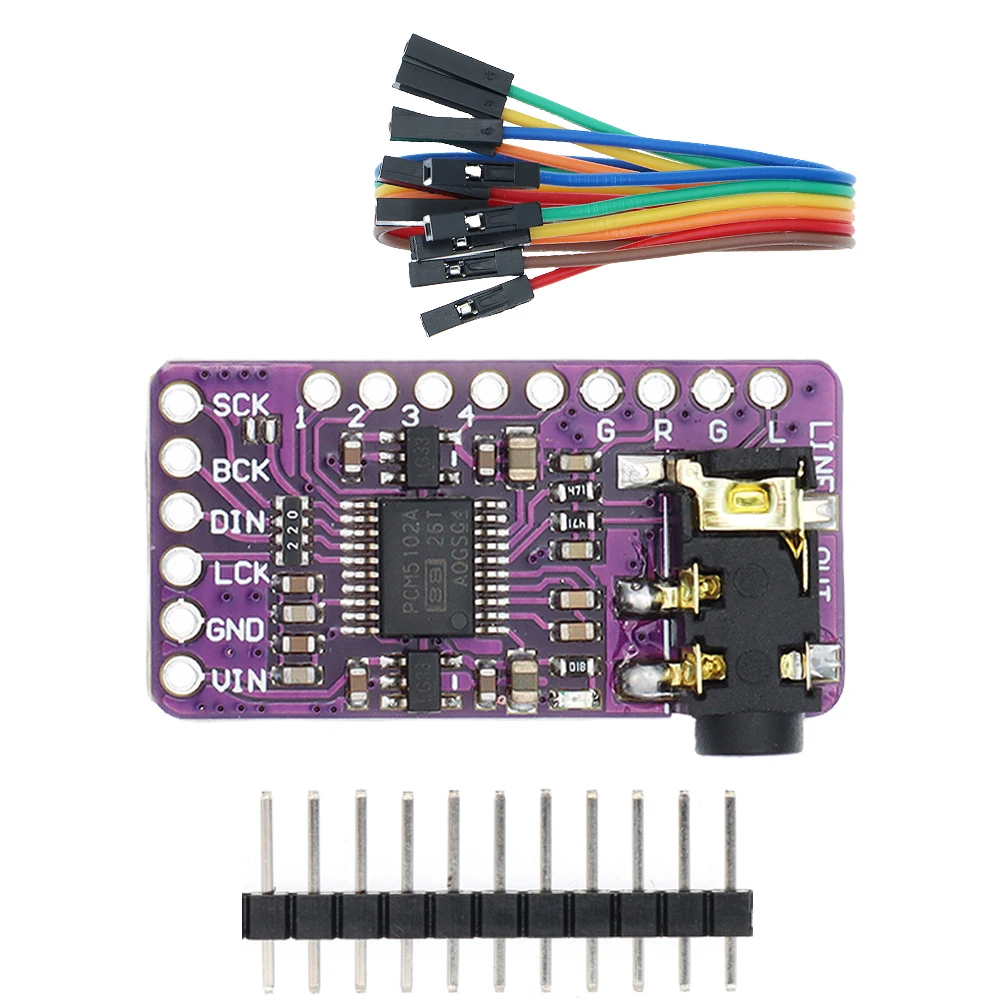 Interfejs PCM5102A Dekoder DAC I2S GY-PCM5102 Moduł odtwarzacza I2S dla Raspberry Pi Płyta formatu PHAT Cyfrowa karta audio PCM5102