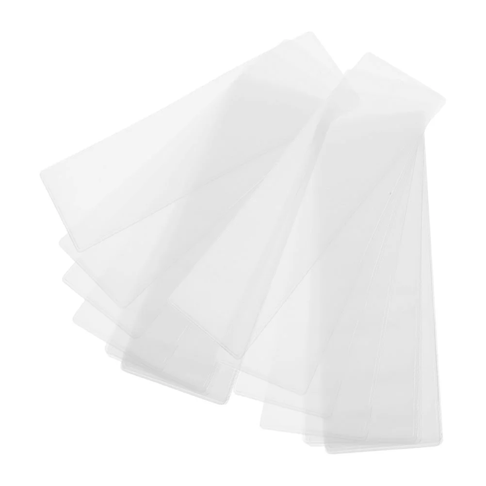

20 Pcs Transparent Bookmark Cover Packaging Pouch Detachable Card Holder Marker Covers Pvc Display Bag Artistic Sleeves Student