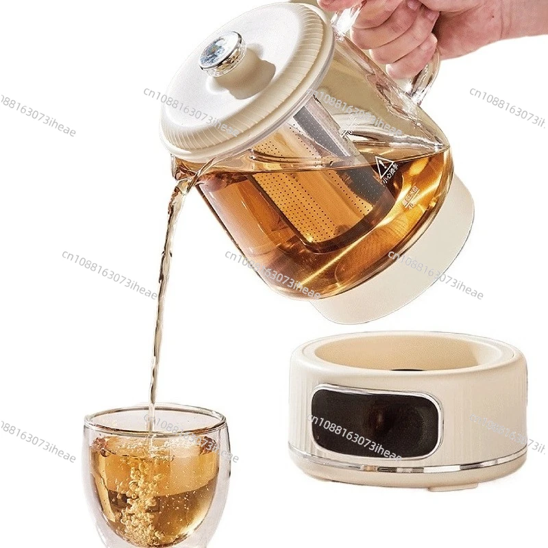 500W Multi-function Health Kettle Temperature Control Glass Flower Teapot 1.3L Electric Kettle 24h Appointment Stew Boil Kettle
