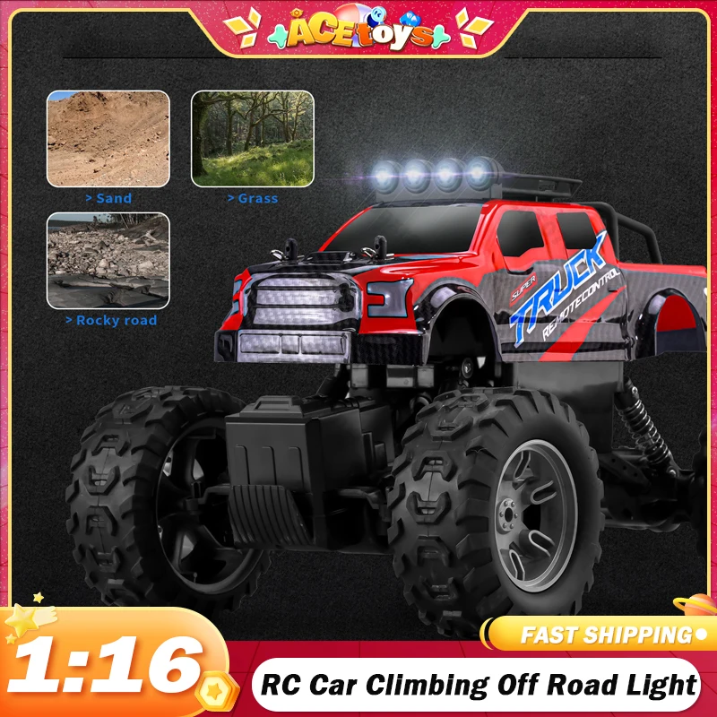 JJRC Q178 RC Car Climbing Off Road 1:16 4WD 2.4G High Speed Truck Drift RC Racing Car Buggy Vehicle with Light Toy for Boys Gift