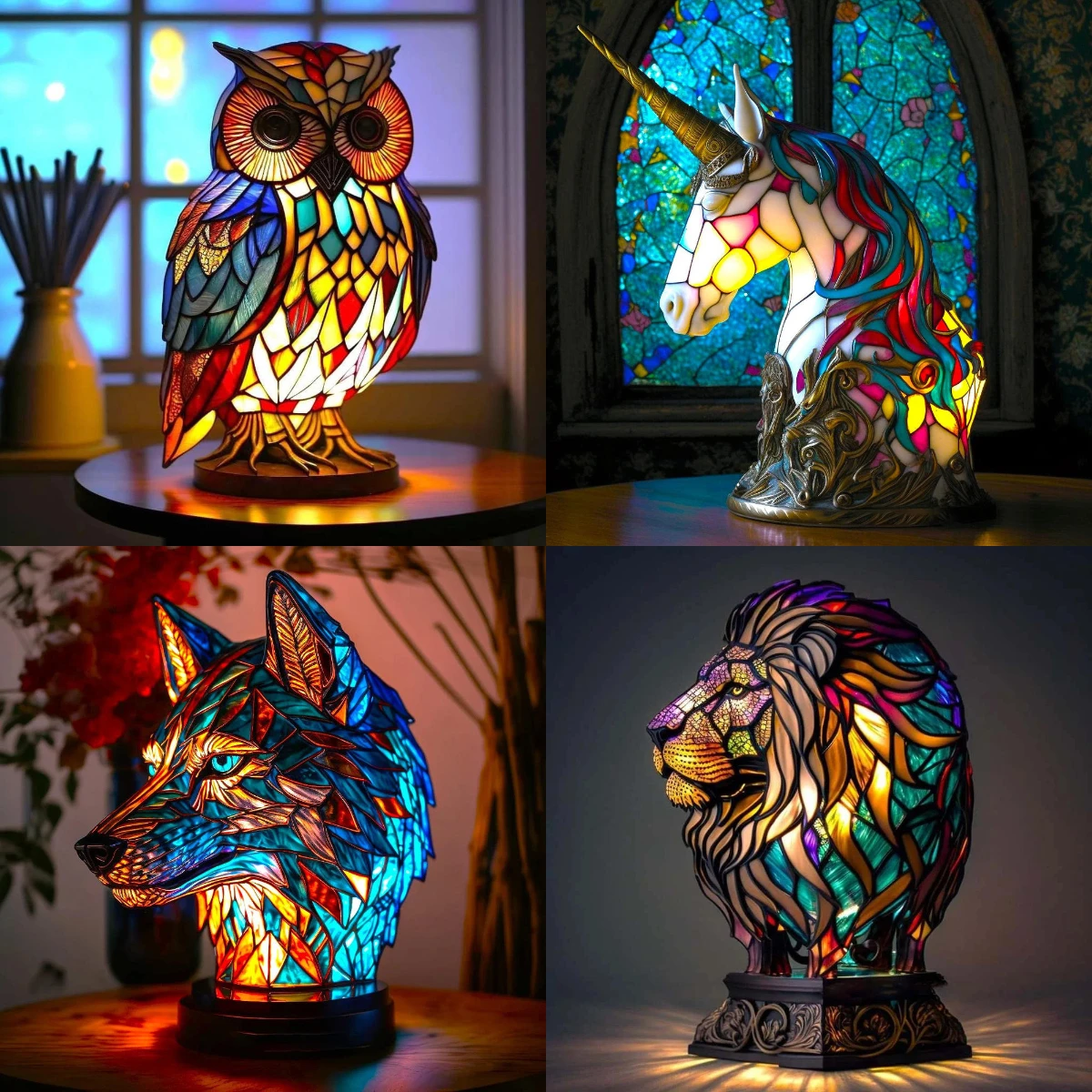 

Resin Animal Shape Night Light Home Bedroom Atmosphere Lighting Bedside Light Home Ornament Decoration