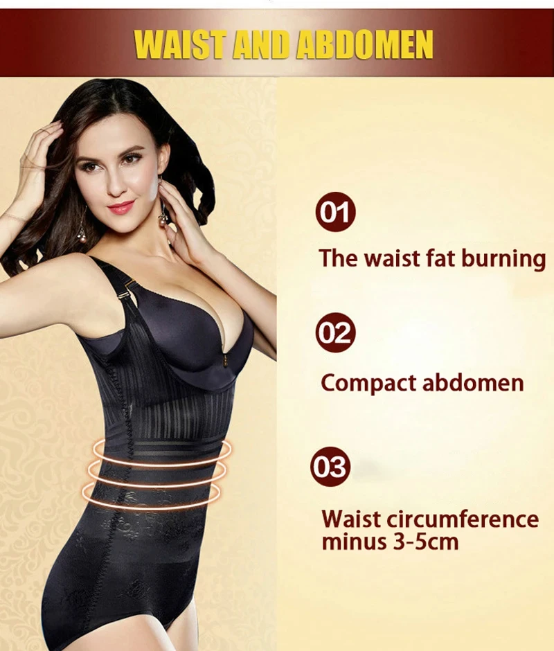 Body Shaper Frauen Taille Trainer Abnehmen Bauch-steuer Unterwäsche Flache Bauch Korsett Bodysuit Shapewear Cincher Feste Unterbrust – Detail 6