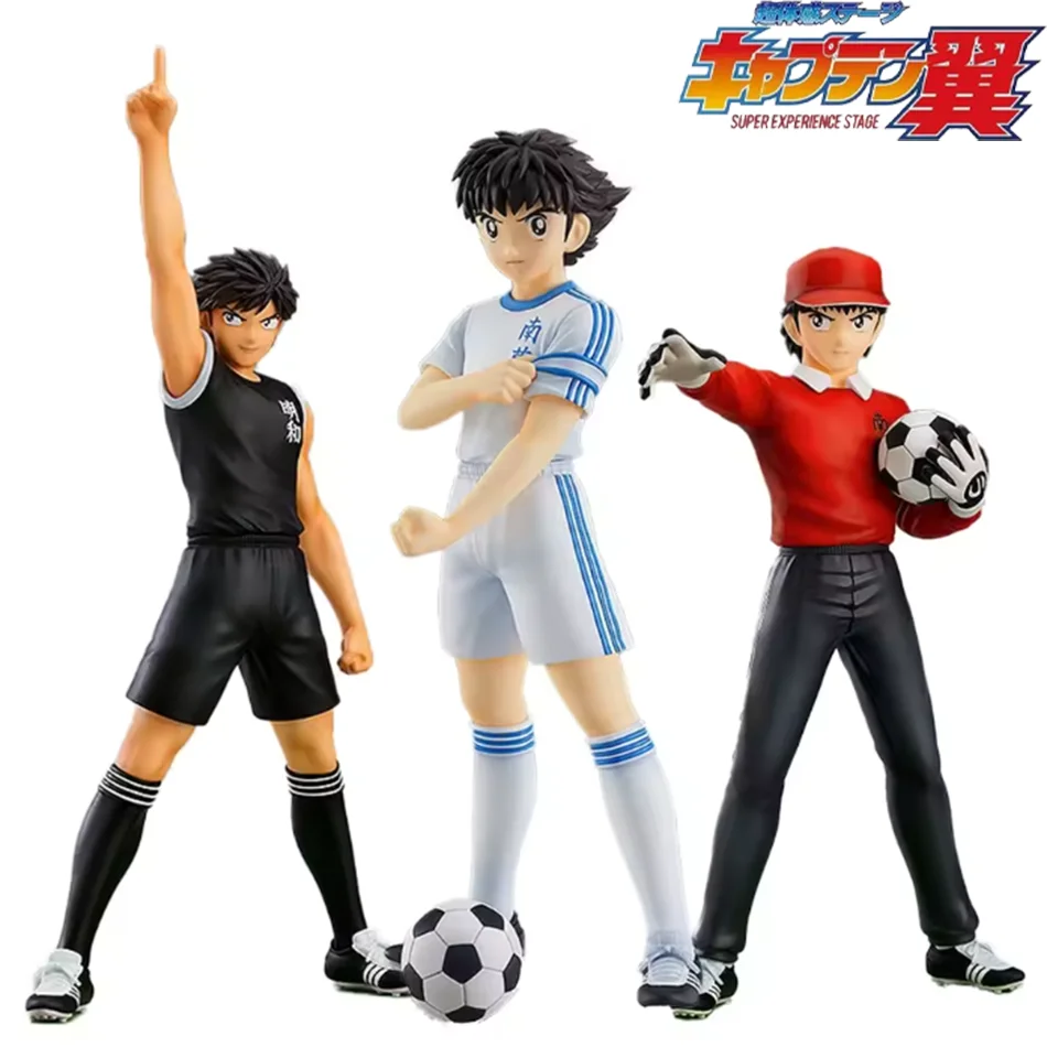 3 Arten Captain Tsubasa PVC Actionfigur Modellpuppe 18cm Ozora Tsubasa / Hyuuga Kojirou / Wakabayashi Genzou Actionfigur Modell