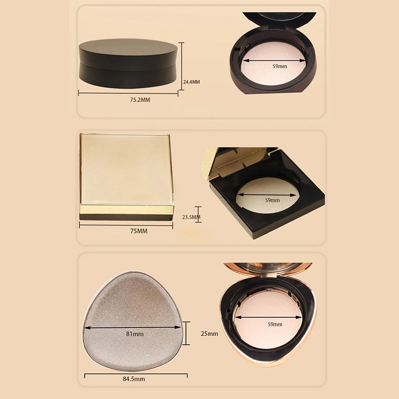 Portable Foundation Empty Air Cushion Puff Box DIY Box With Mirror BB Cream Cosmetic Case Container With Sponge Makeup Tools