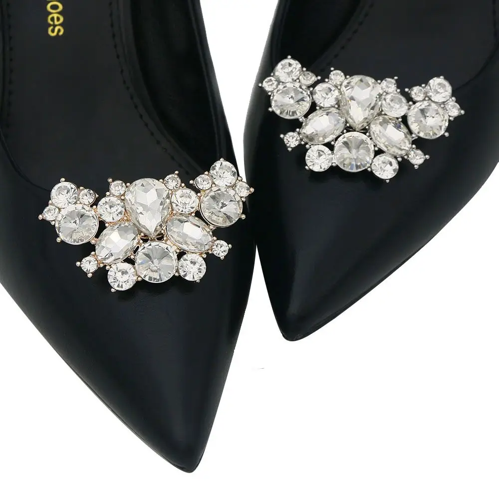 1PC Accessories Wedding High Heel Shoe Decorations Clip Shiny Clips Charm Buckle Square Clamp