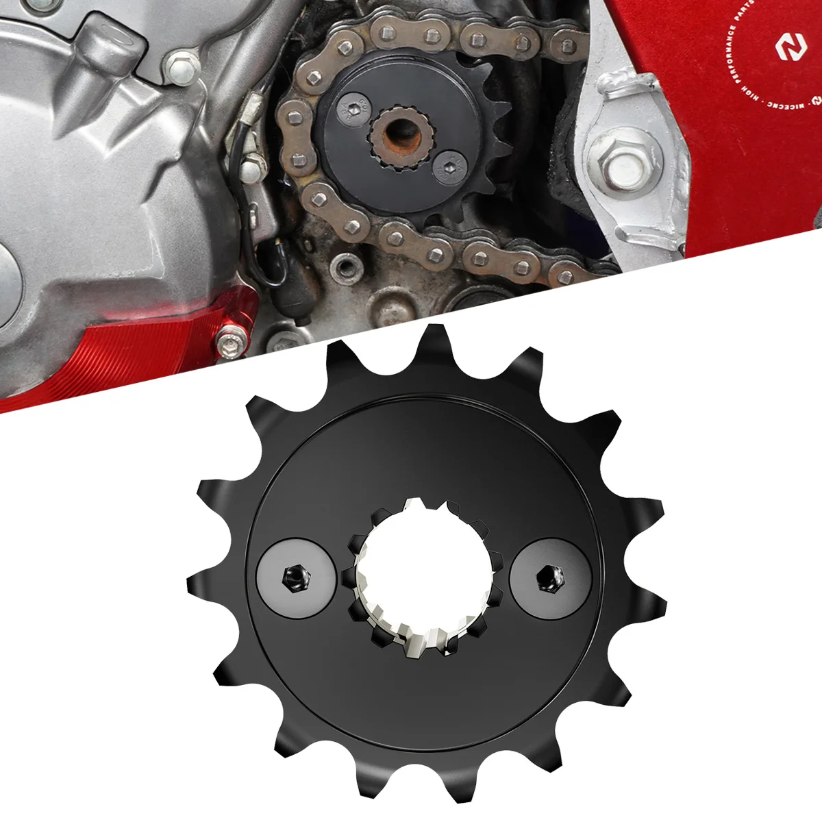 

Motorcycle For Honda XR650L XR 650L 650 L XRL 650 1993-2024 2022 2021 2020 2019 2018 2017 15T Front Sprocket Chain Steel Alloy