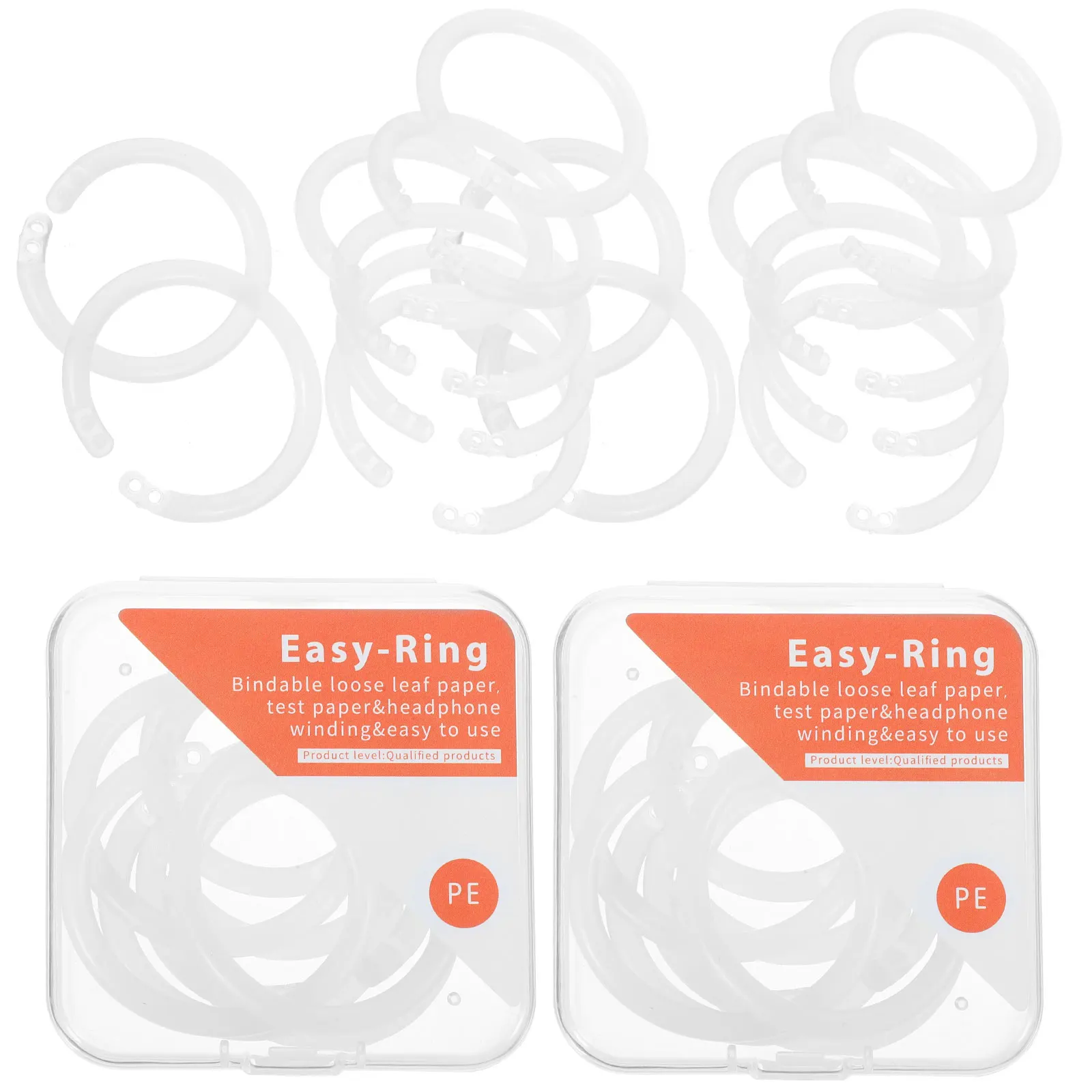 4 Boxen Binder Kunststoff Buch Ringe Runde Lose Blatt Bindung Ringe Für Kalender Diy Schlüsselbund Büro Liefert 12 Mm Index