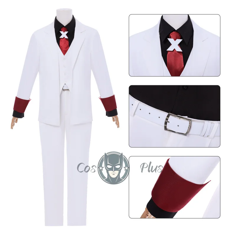 

Anime TO BE HERO X LUCKY CYAN X Cosplay Comtume Wig White Western Style Clothes Uniform Suit Anime Halloween Roleplay Outfit