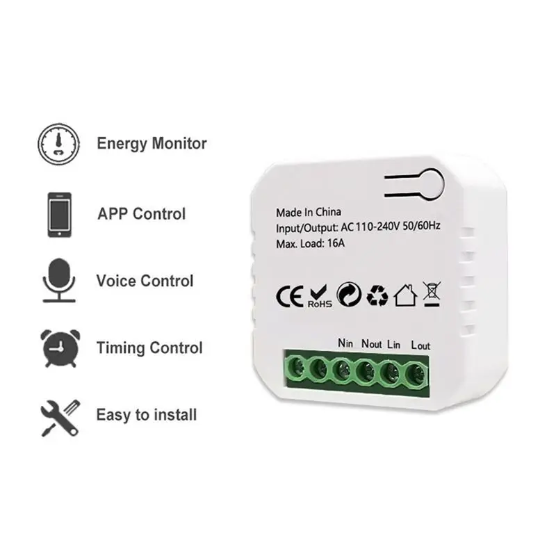2X Tuya WIFI Smart Energy Meter 0.2-80A Power Production Consumption Bidirectional Power Monitor Support APP Control-Y41A