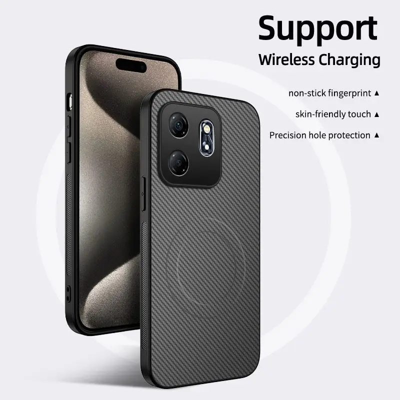 حافظة بنمط فاخر من ألياف الكربون لهاتف OPPO Reno 15 ProMax 14 Pro F/FS A6/A5 Pro A5X/A3X 4/5G A40M غطاء مضاد للسقوط