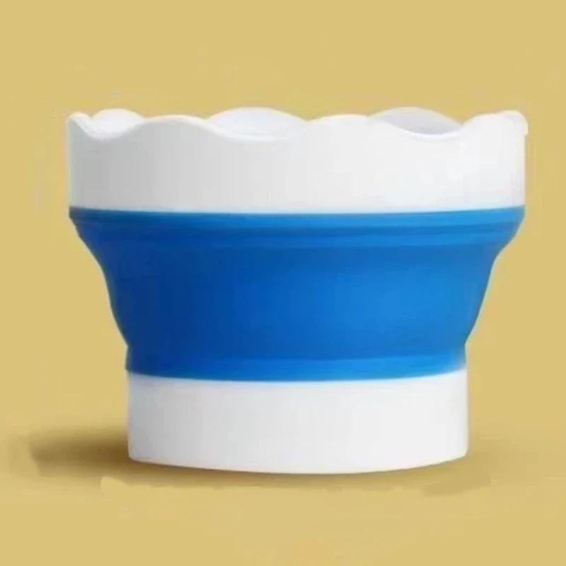 Collapsible Watercolor and Gouache Brush Washing Bucket Paint Brush Cleaner Cup Round Bucket Art Students Paint Brush Washers view 6