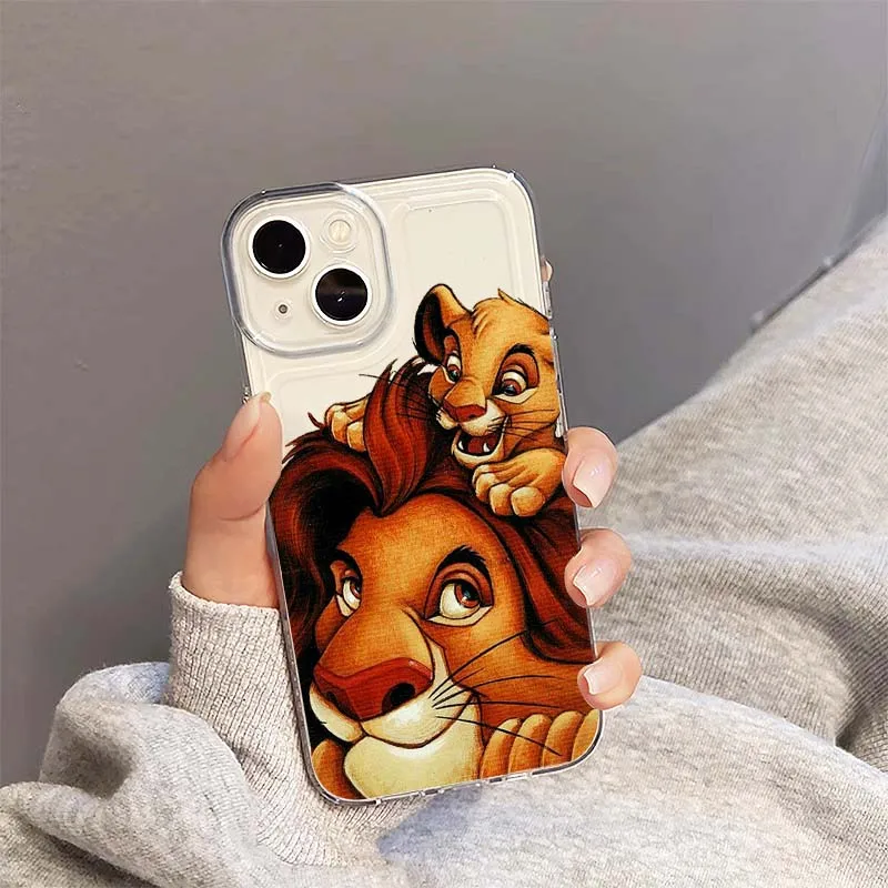 디즈니 라이온 킹 쿨 애플 아이폰 17 16 15 14 13 12 11 에어 프로 맥스 플러스 미니 투명 소프트 폰 케이스