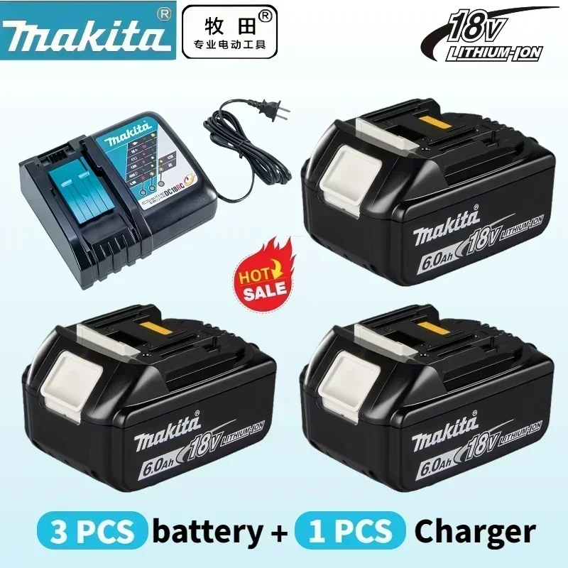 

Genuine for makita 18v battery 6.0Ah Li-ion for screwdriver battery BL1830B BL1850B BL1850 BL1840B Replacement lithium battery