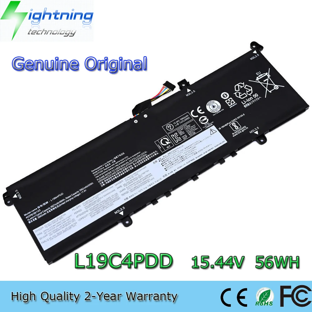 New Genuine Original L19C4PDD 15.44V 56Wh Laptop Battery for Lenovo ThinkBook 13S 14s G2 ITL G2-20VA0005AU L19M4PDD L19D4PDD