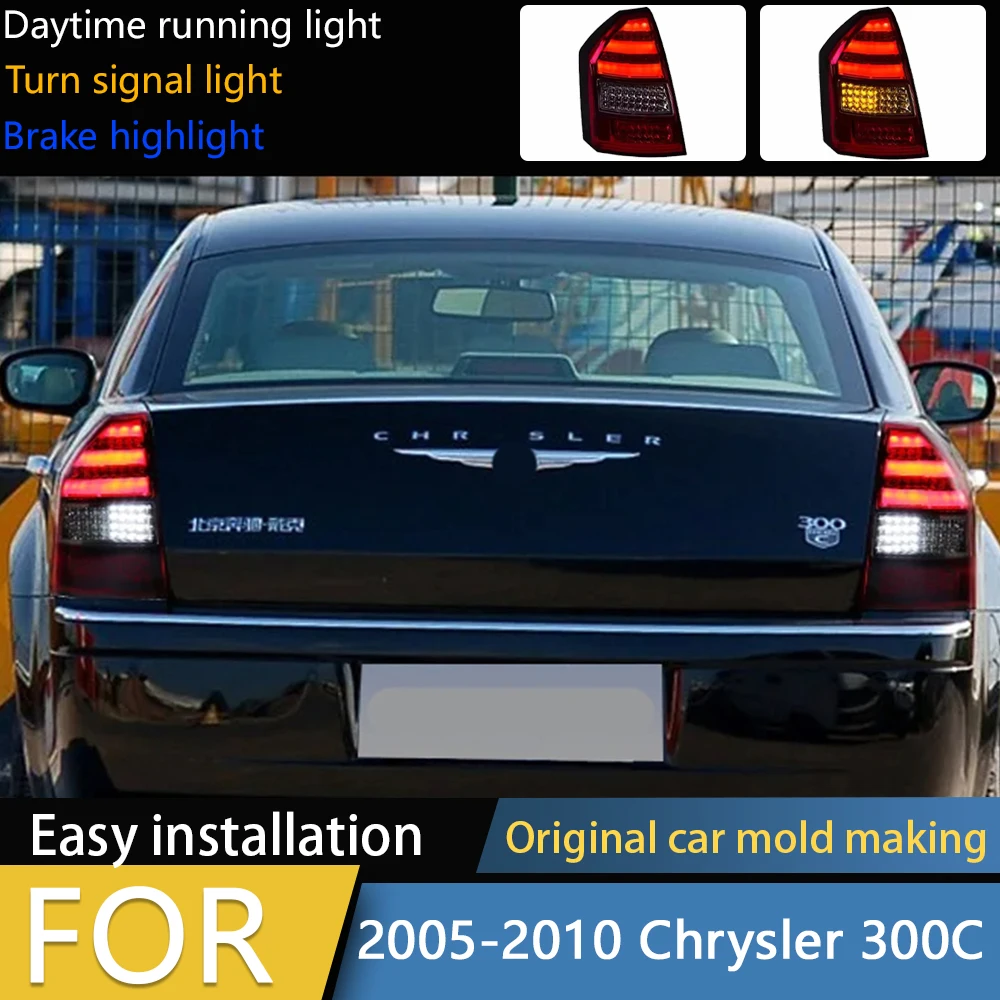 

Стайлинг автомобиля для Chrysler 300C светодиодный задний фонарь 2005-2010 Chrysler 300C задний противотуманный тормоз поворотный задний ход автоаксессуары
