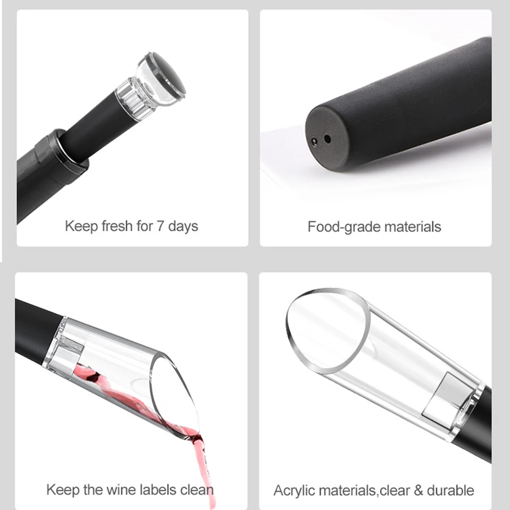 Electric Wine Corkscrew Battery Automatic Bottle Opener Electric Red Wine Opener Kit Foil Cutter Kitchen Accessories Profession