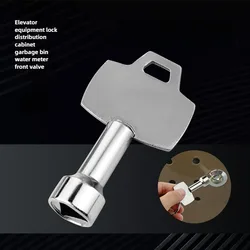 2PC Inner Triangle Key Portable Cam Lock Triangle Wrench Anti-rust Dustbin Lock Distribution Cabinet Lock Key Wrench