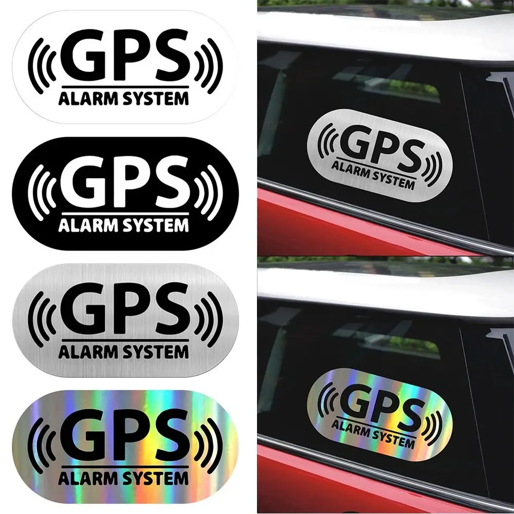 16*8cm GPS Tracking Alarm Sticker Vinyl Multicolor Reflective Warning Sticker Vehicle Supplies Motorcycle Alarm System Decal