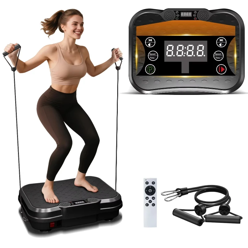 Modern Home Fitness ABS Vibration Board for Remote Control Built-In Speaker Electric Driving Type Rehabilitation