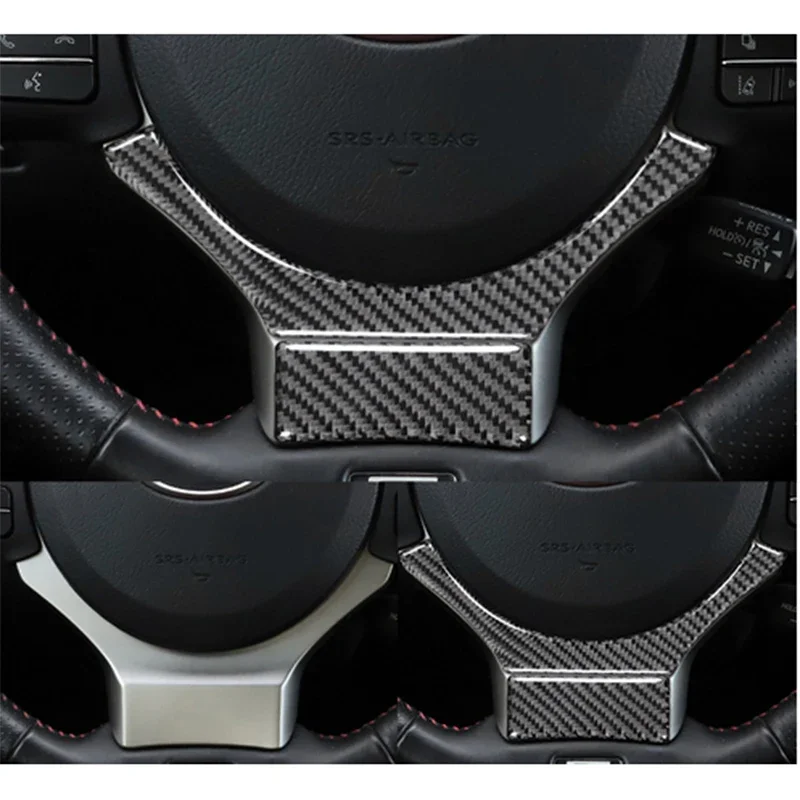 For LEXUS IS250 IS300 IS350 2014-2018 Car Steering Wheel Trim Cover 2Pcs Auto Styling Carbon Fiber Black Stickers Accessories