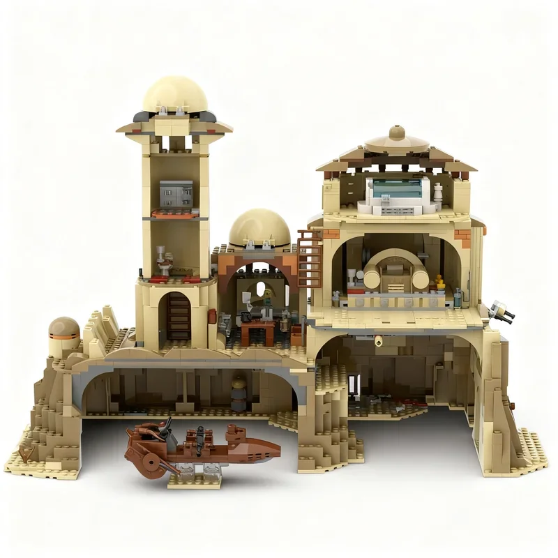 1762 детали MOC: Знаменитая сцена из фильма «Звездные войны» — Дворец Даймона на Татуине. Конструктор для самостоятельной сборки, креативные идеи, рождественский подарок, декор 75059.