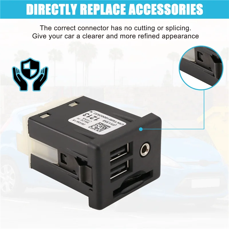 Center Console Auxiliary Jack USB Interface SD Card Input Dual USB+AUX 13581213 For Cadillac CTS XTS ATS-AD39