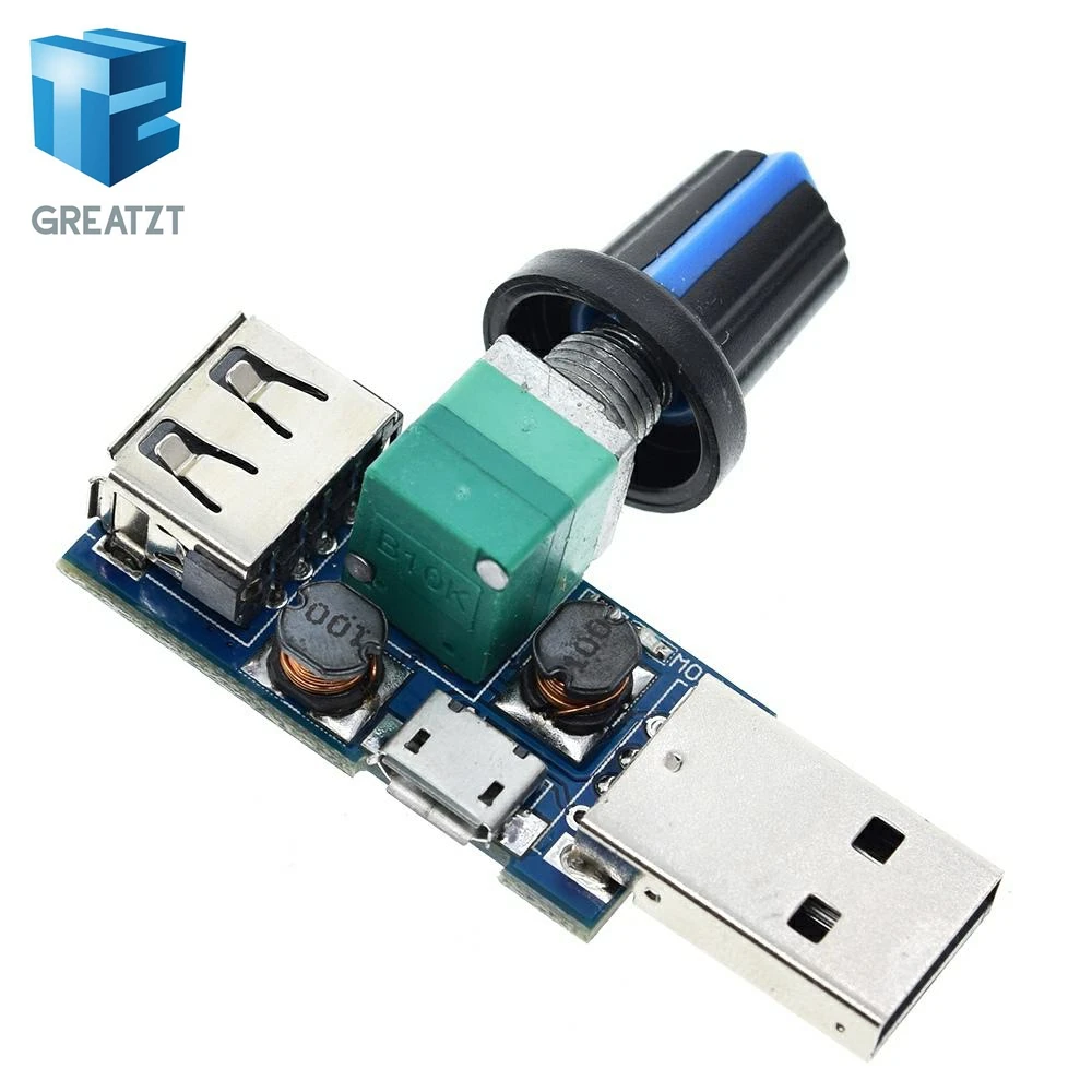 Mini USB Fan Governor Wind Speed Controller Air Volume Regulator Cooling Mute Multi Function Fan Speed Switch Module DC 5V
