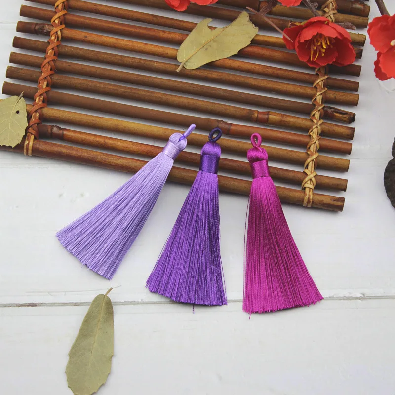10Pcs 9CM Chinese Style Silk Tassel Pendants Handmade Fringe Tassels DIY Jewelry Bookmark Keychain Bag Hanging Decor Accessories