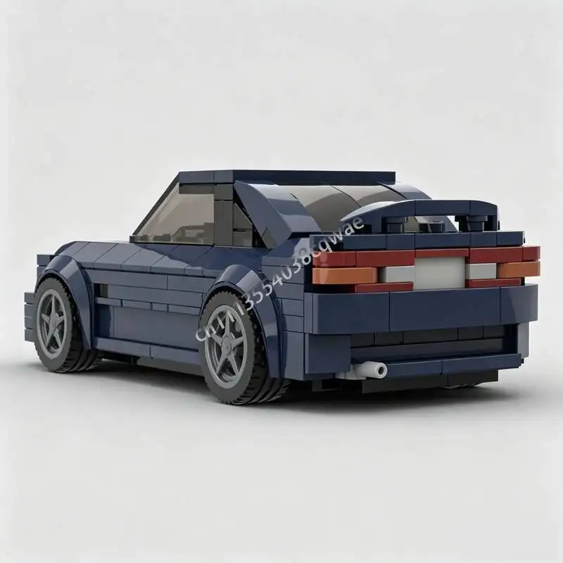 324PCS High Performance Racing Sedan Model Building Blocks MOC Puzzle Creative Assembly Educational Toy Gift Collection Display