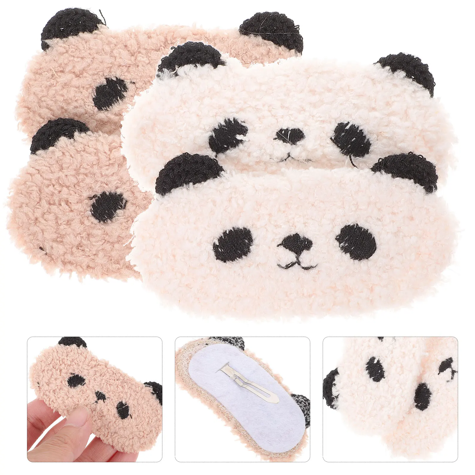 

4Pcs Bear Panda Hair Clips Animal Barrettes for Women Teens Versatile Hair Accessories for Styling and Daily Wear