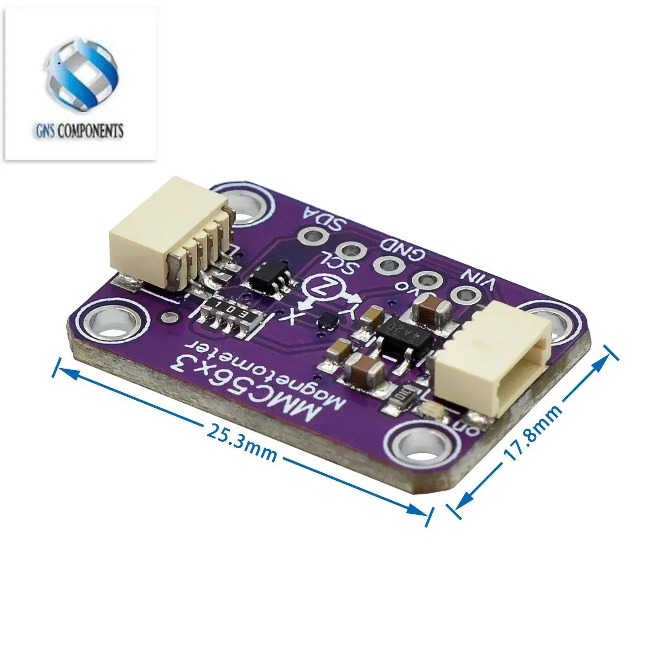 Magnetómetro triaxial MMC5603 para STEMMA para interfaz QT/Qwiic