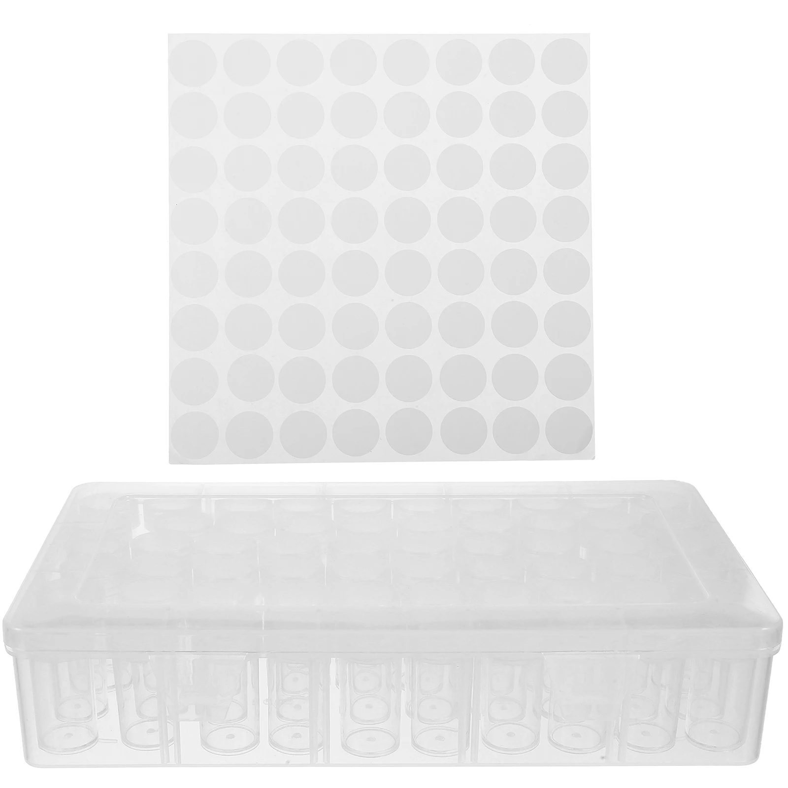 

60 Transparent Seed Storage Containers Reusable Round Bottles ganizer Box Stickers Painting Craft Small Parts Storage Solutions