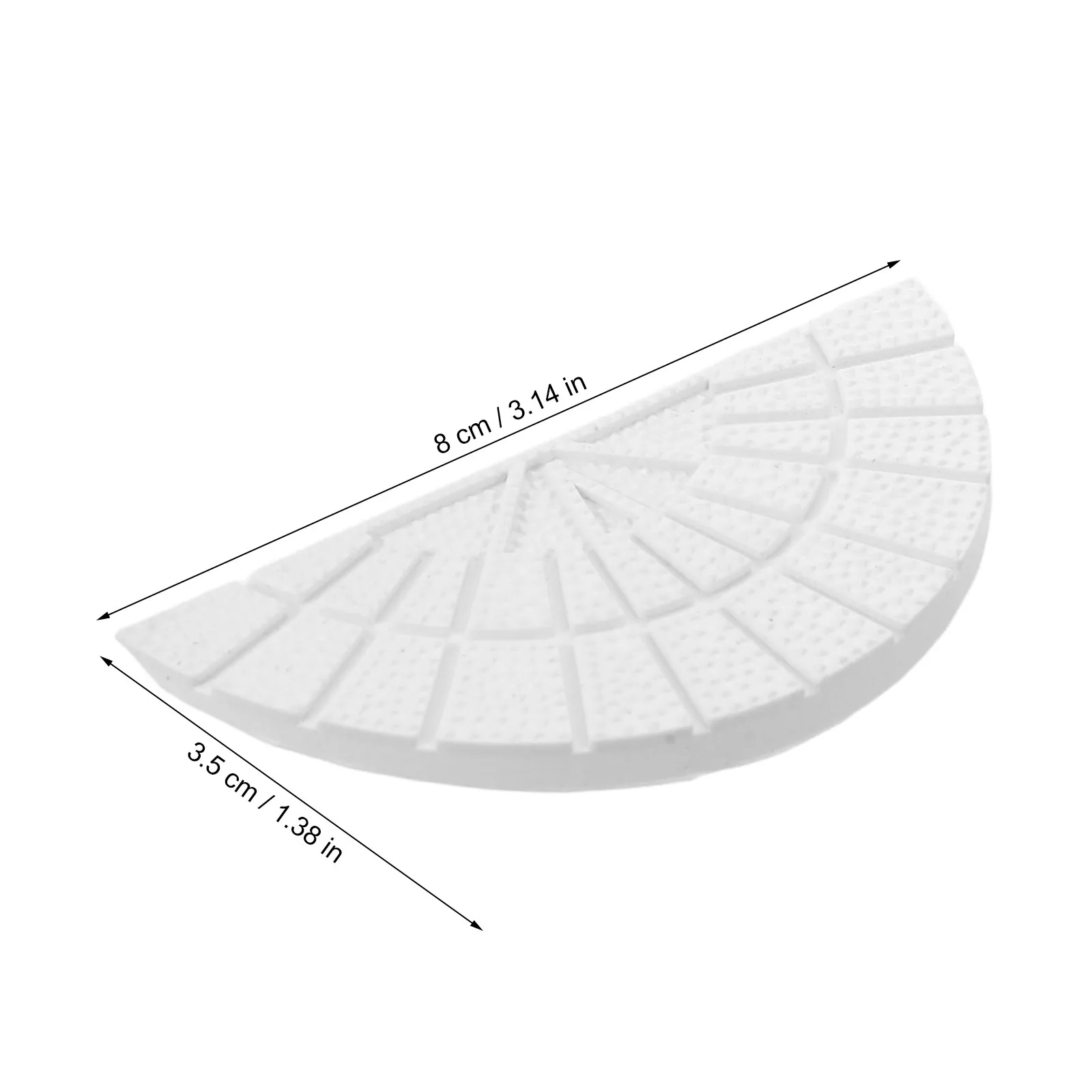 4Pairs Shoe Heel Repair Cushions Semi Round Non Skid Rubber Pads for Shoes Heel Restoration Pads for Trainers Loafers Enhanced