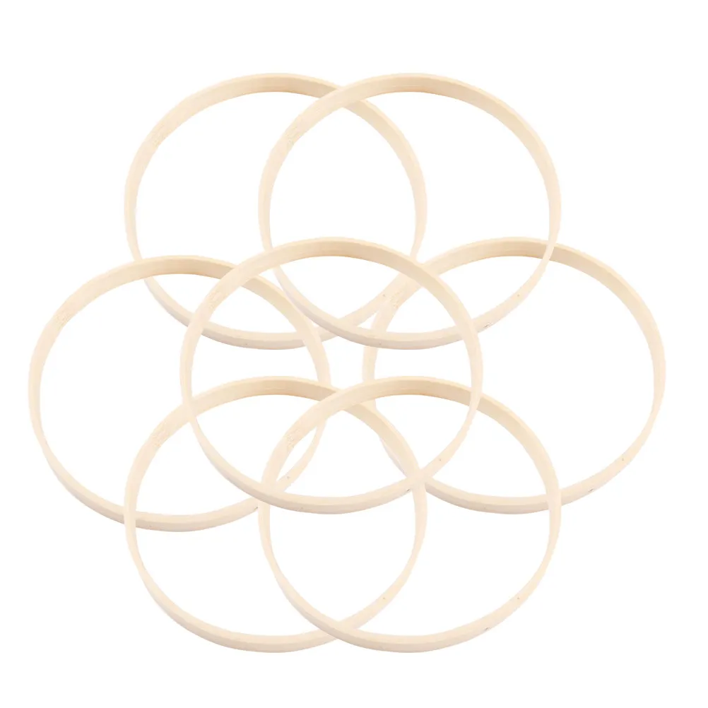 

10Pcs Bamboo Dreamcatcher Rings 20Cm Diameter Smooth Round Wooden DIY Craft Tools Perfect for Dreamcatcher Accessories Home
