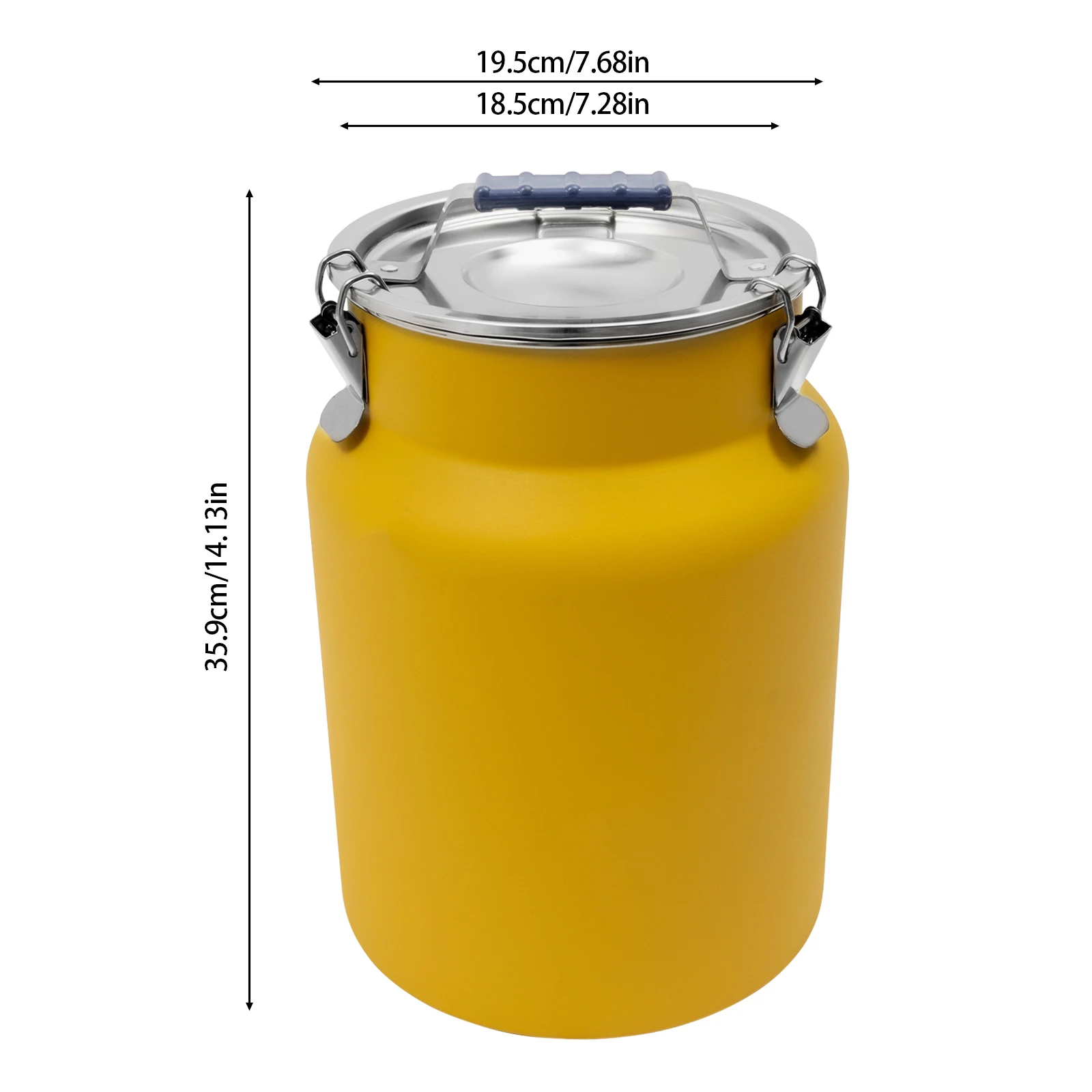 Large 3.17 Gallon Stainless Steel Rice Storage Container with Secure Buckles and Easy Handle, Ideal for Grains, Oil, and Milk