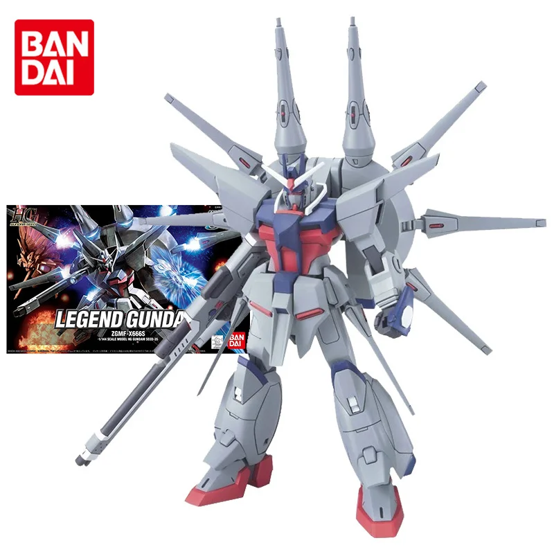 

Bandai Gundam Model Kit Anime Figure HG Seed 1/144 ZGMF-X666S Legend Genuine Gunpla Model Anime Action Figure Toys for Children