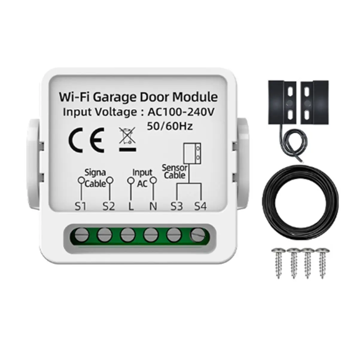 B21B Mini Tuya WiFi Smart Garage Door Controller Universal Electric Door Wireless Switch Assembly APP/Voice Remote Control