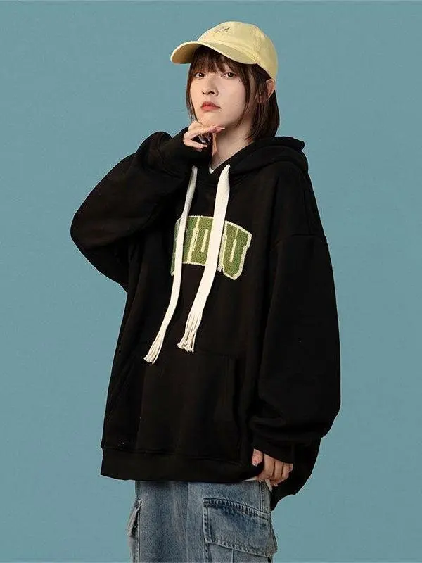 プラスサイズのパーカー レディース 秋冬 フリース ルーズデザイン 多用途 プラスサイズ MM カラーピン ビジネススタイル ファッションアクセサリー