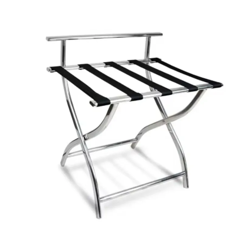 Hot Sale Foldable 201 Stainless Steel Luggage Rack With Back Support