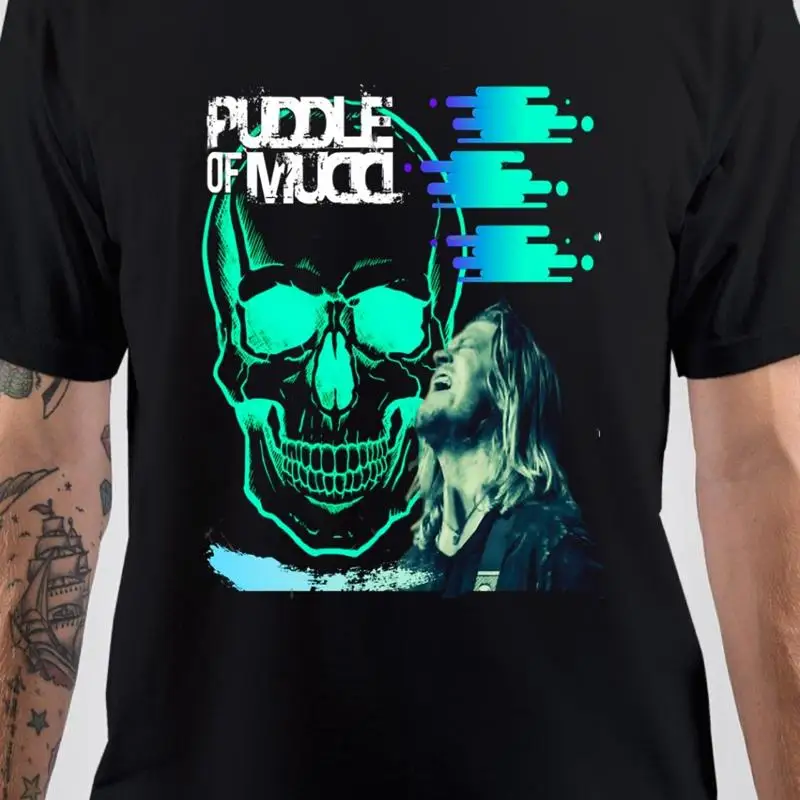 Camiseta Vtg Puddle of Mudd Band In Tour de algodón negro S 5XL TR318