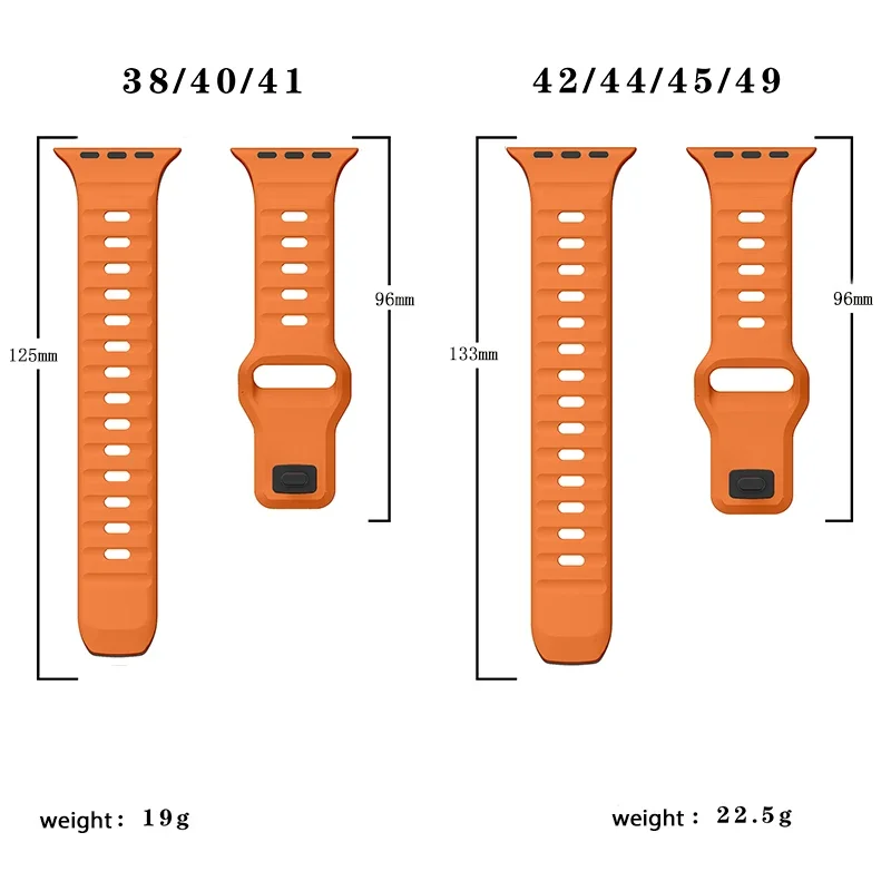 애플워치 밴드 41mm 40mm 여성용 실리콘 부품 야외 밴드 액세서리 스트랩 (애플워치 밴드 49mm 45mm 호환)