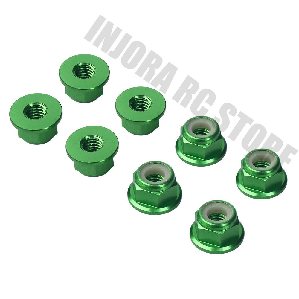 Metal 8Pcs/Set M4 Wheel Hex 4mm Lock Nut for 1:10 RC Rock Crawler TRX-4 Slash 2wd SCTE 4x4 Axial SCX10 90046 D90