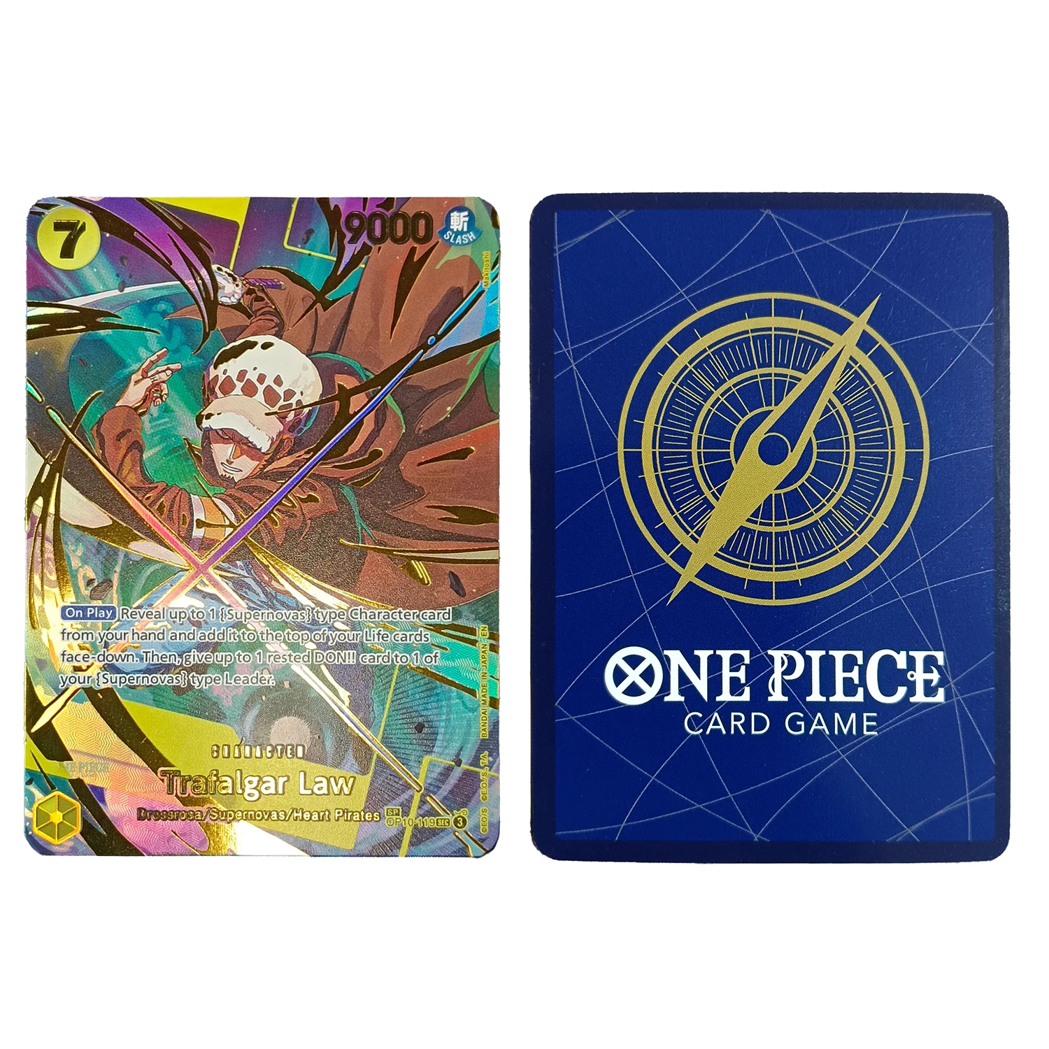 OPCG English Trafalgar Law card OP10-119 Textured Foil Card Anime Collectible Cards Proxy Cards