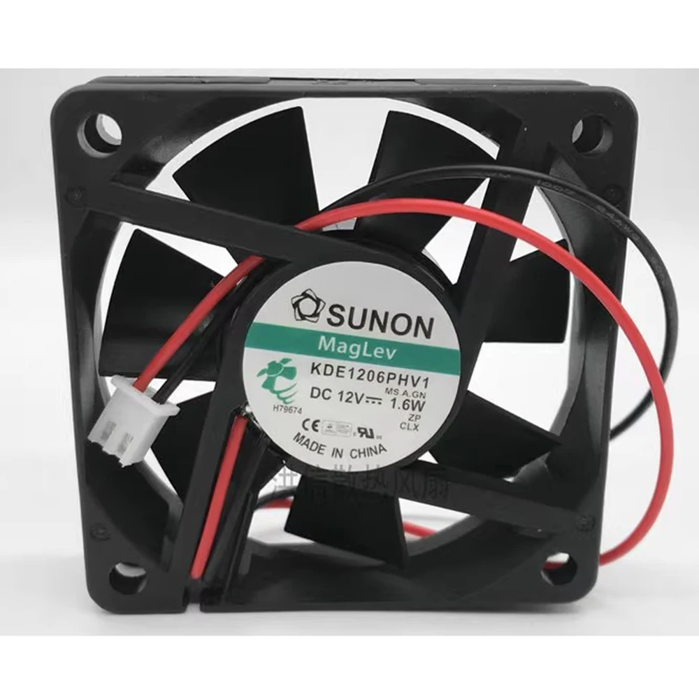 

KDE1206PHV1 MS.A.GN 60mm 6cm 12V 1.8w Fan for Sunon 6015 Silent 6CM Projector Maglev Power Supply Cabinet Cooler
