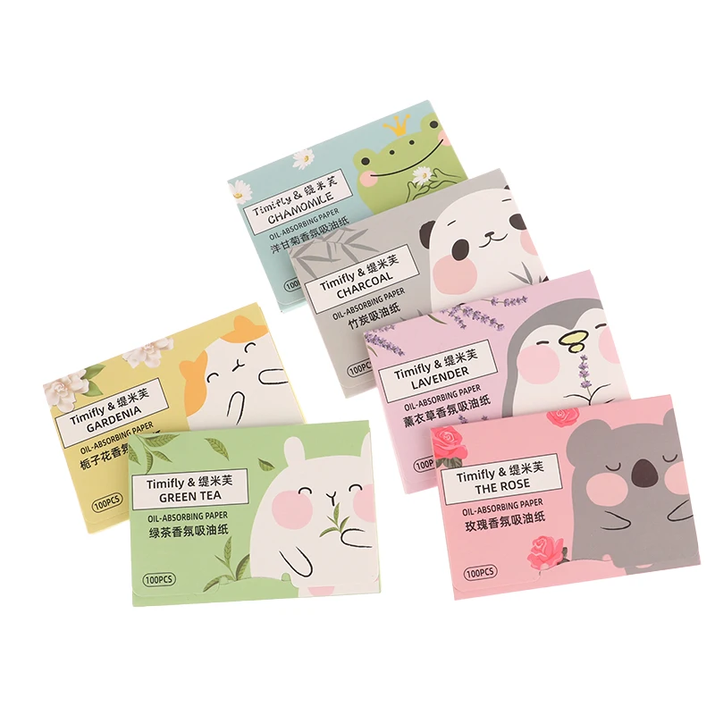 100Pcs Face Oil Blotting Paper Protable Matting Face Wipes Facial Cleanser Oil Control Oil-absorbing Face Cleaning Tools