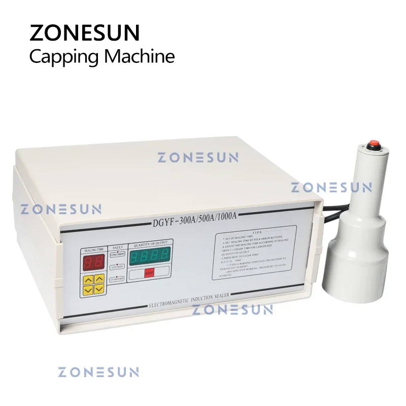 ZONESUN Small Diameter Aluminium Foil Film Portable Sealing Machine Sharp Pointed Plastic Bottle Enseal Sealer Machine ZS-FK300